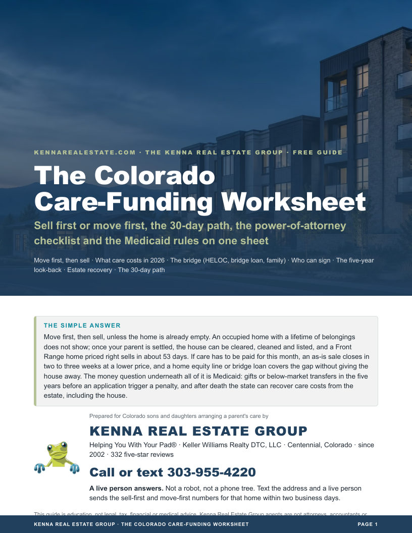 Cover of The Colorado Care-Funding Worksheet
