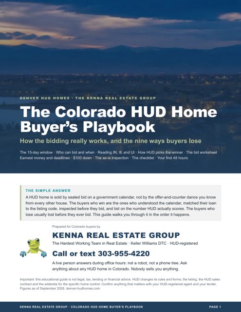 The Colorado HUD Home Buyer's Playbook cover