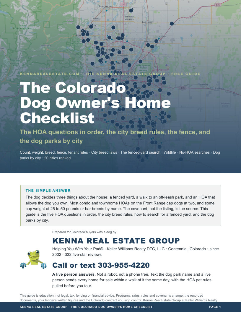 Cover of The Colorado Dog Owner's Home Checklist