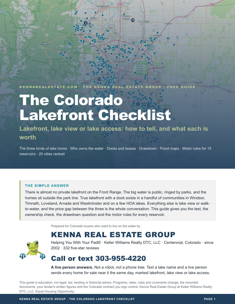 Cover of The Colorado Lakefront Checklist