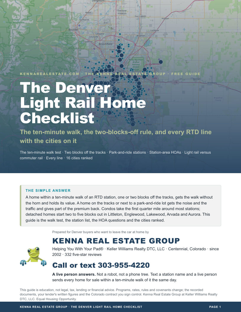 Cover of The Denver Light Rail Home Checklist