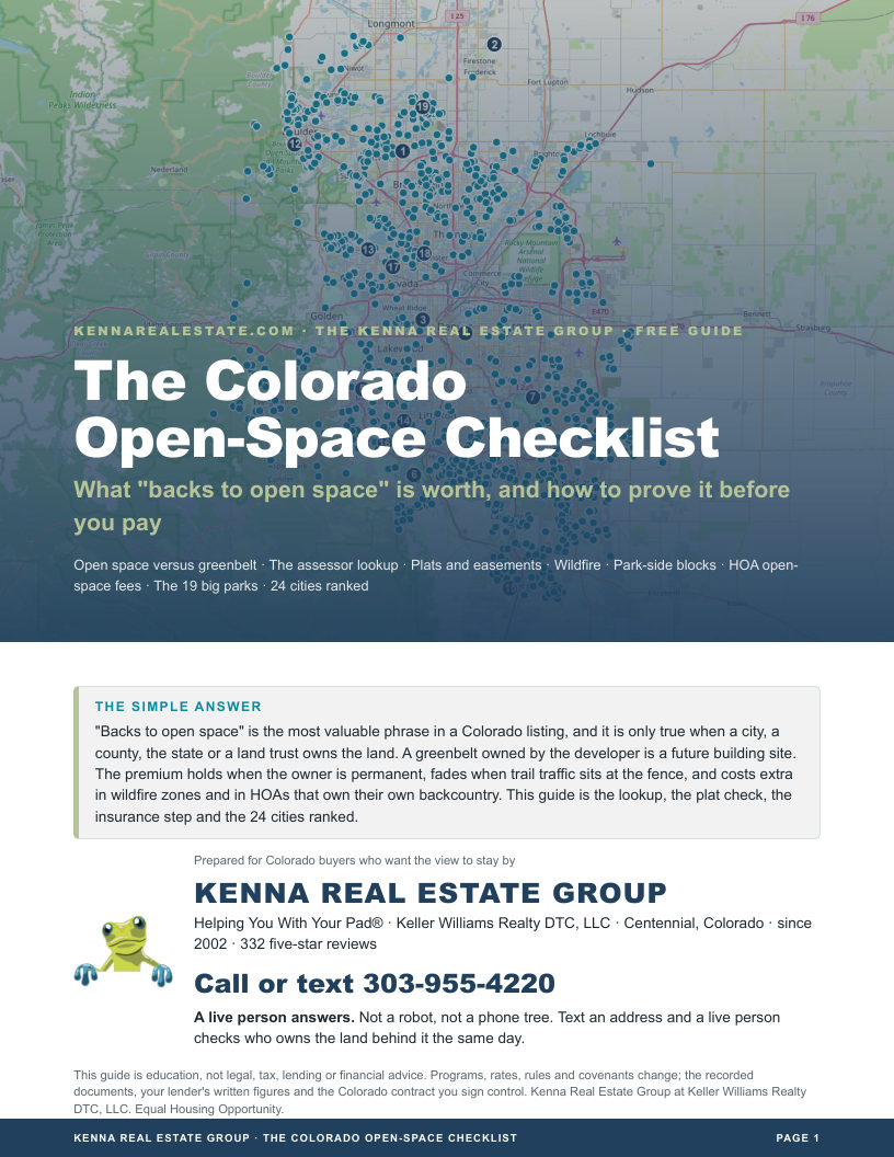 Cover of The Colorado Open-Space Checklist