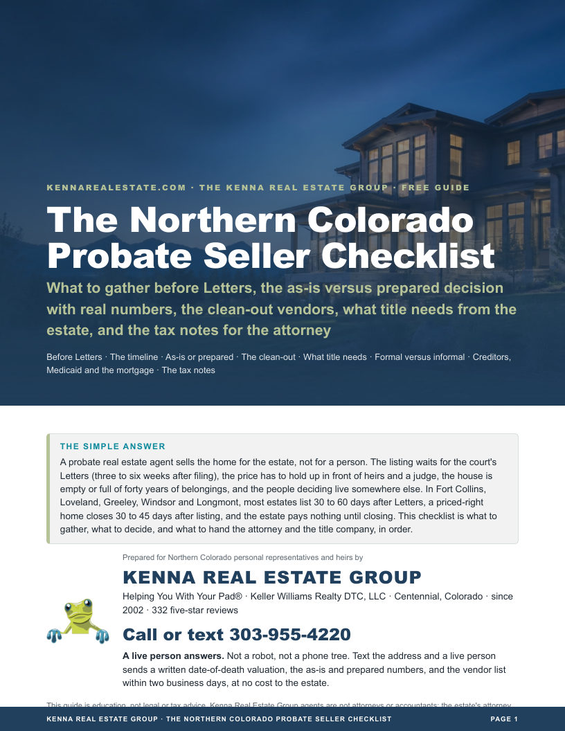 Cover of The Northern Colorado Probate Seller Checklist