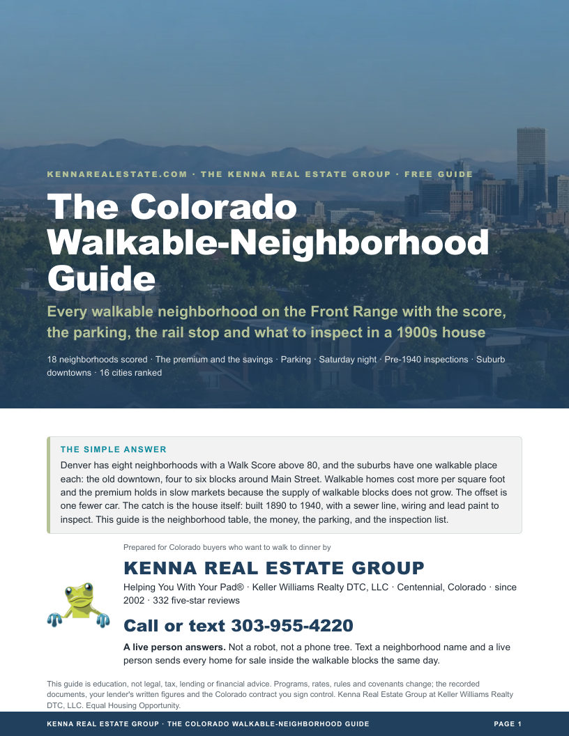 Cover of The Colorado Walkable-Neighborhood Guide